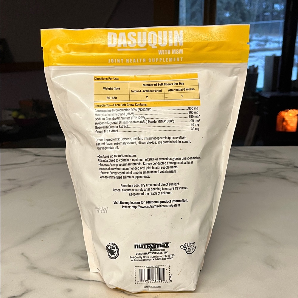 Dasuquin with MSM For Large Dogs 60lb+ 150 Soft Chews - Picture 3 of 4